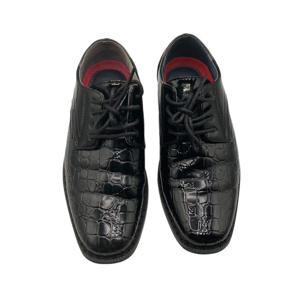 Joseph Allen New Boys Black Croco Dress shoes Size 11